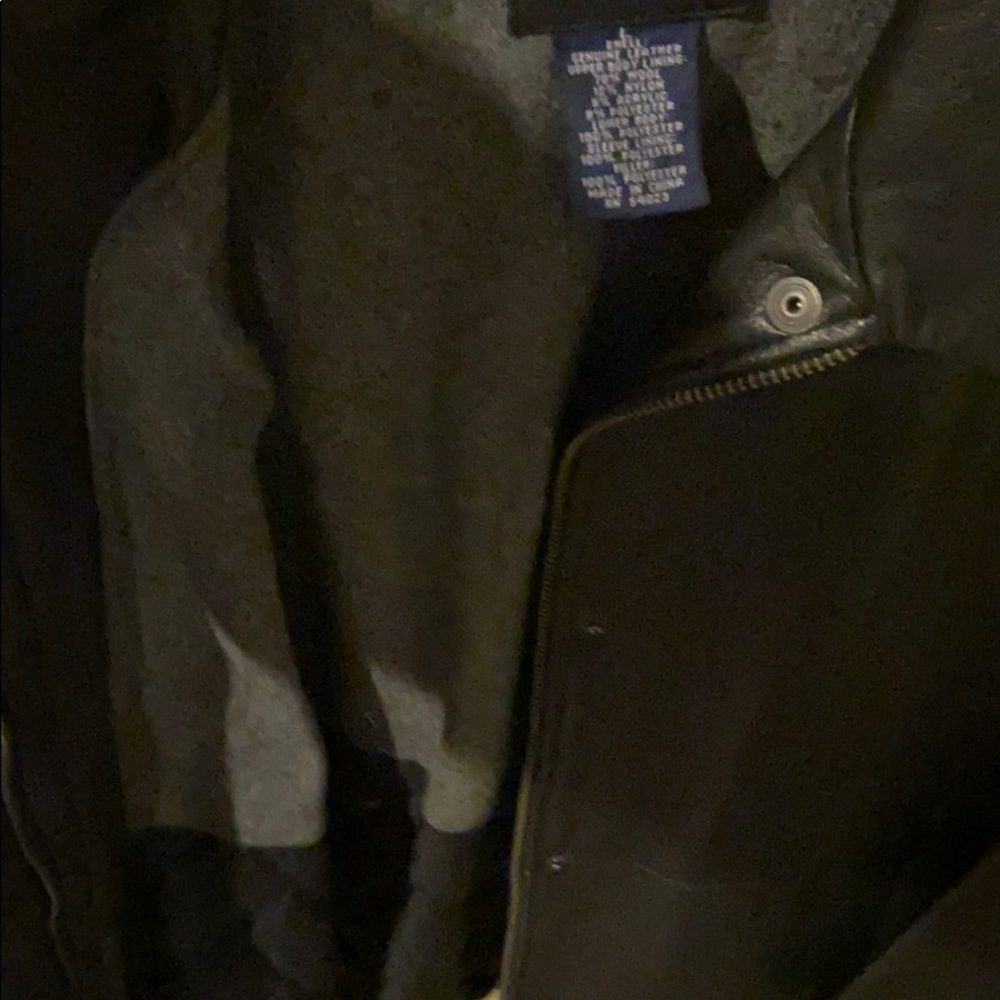 Gap Leather Jacket Size Large - image 3